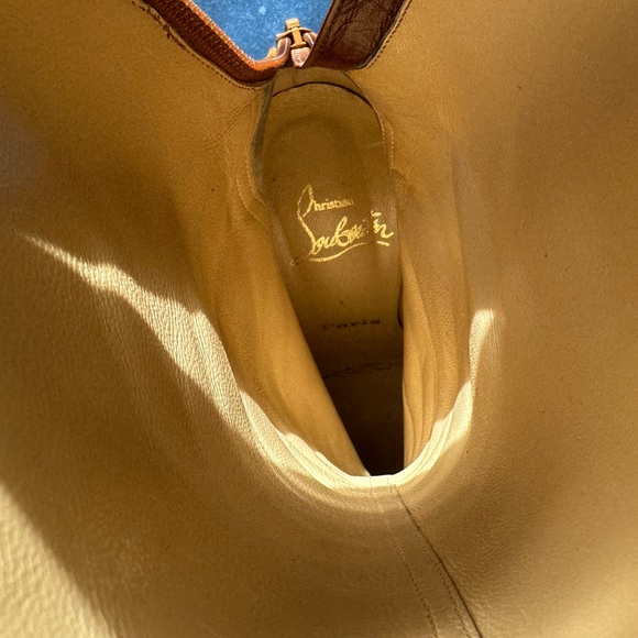 Christian Louboutin Caramel Suede Boots - Picture 11 of 11